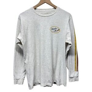 Howler Bro T-Shirt Mens Sz M Long Sleeve Heed The Call Graphic Crewneck‎ Beige